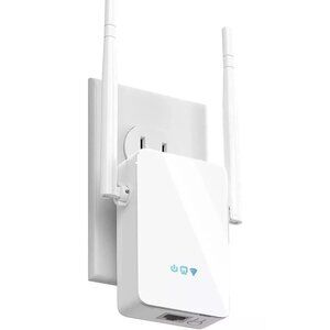 Techfacture Wifi Range Extender Boost up 6000 sq.ft, 2.4Ghz - WFR-N300 White